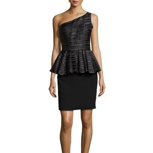 Halston Heritage Peplum Cocktail Dress 12